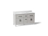 KOHLER K-40641-BD1 Kresla 60" bathroom vanity cabinet with sinks and quartz top, atmos grey
