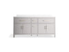 KOHLER K-40642-BD1 Kresla 72" bathroom vanity cabinet with sinks and quartz top, atmos grey - view 3