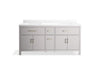 KOHLER K-40642-BD1 Kresla 72" bathroom vanity cabinet with sinks and quartz top, atmos grey - view 4