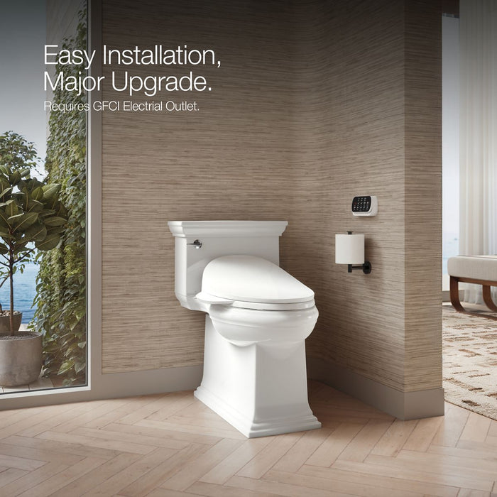KOHLER K-4108 PureWash E750 Elongated bidet toilet seat with remote control, white - view 3