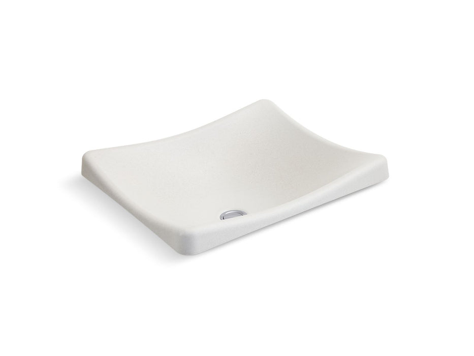 KOHLER K-41180-N WasteLAB DemiLav 17-3/4" Rectangular Vessel Bathroom Sink, No Overflow, Eggshell - 3/4 view of product