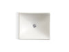 KOHLER K-41180-N WasteLAB DemiLav 17-3/4" Rectangular Vessel Bathroom Sink, No Overflow, Eggshell - top view of product