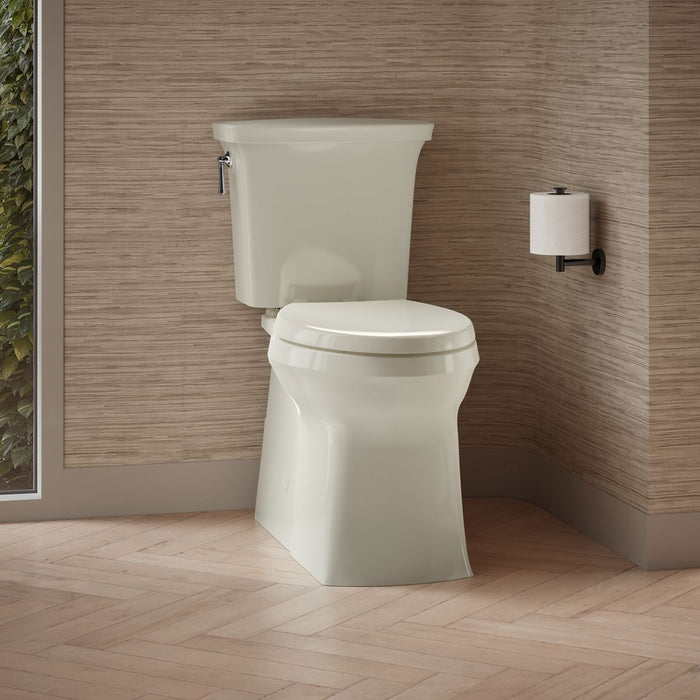 KOHLER K-4144 Corbelle Elongated toilet bowl with skirted trapway, biscuit - view 2