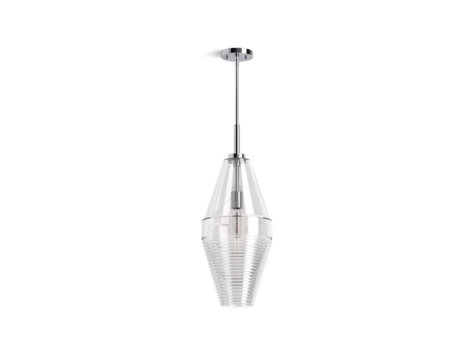 KOHLER K-42195-PE01 Simplice Diamond pendant, polished chrome