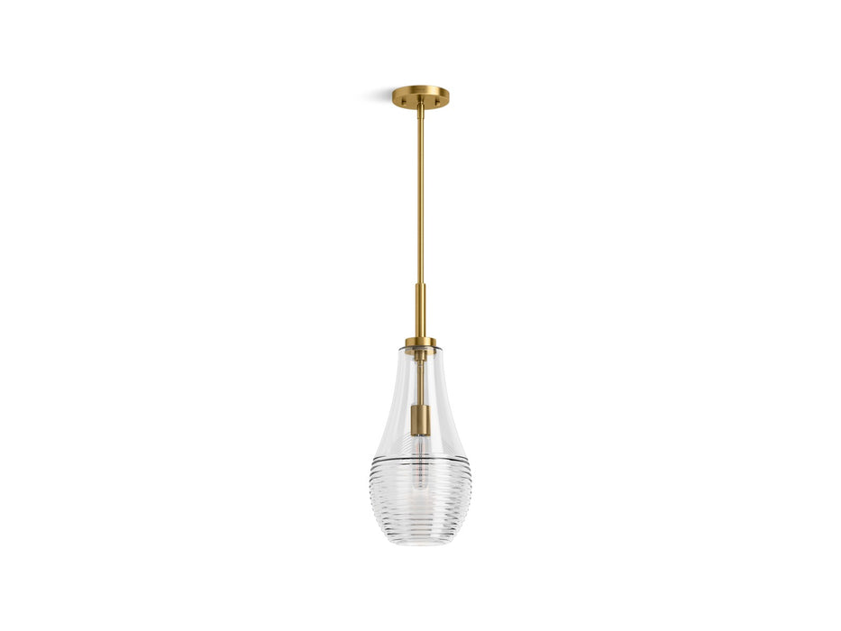 KOHLER K-42196-PE01 Simplice 8" teardrop pendant, brushed moderne brass
