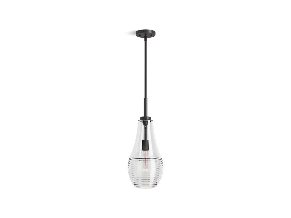 KOHLER K-42196-PE01 Simplice 8" teardrop pendant, matte black