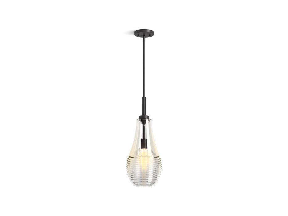 KOHLER K-42196-PE01 Simplice 8" teardrop pendant, matte black - view 2