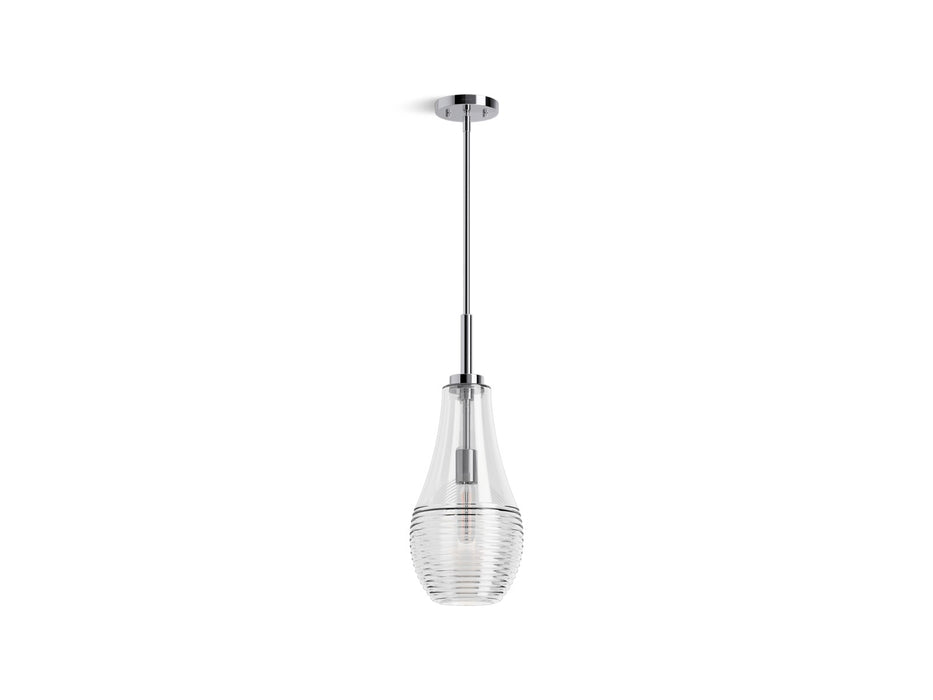 KOHLER K-42196-PE01 Simplice 8" teardrop pendant, polished chrome