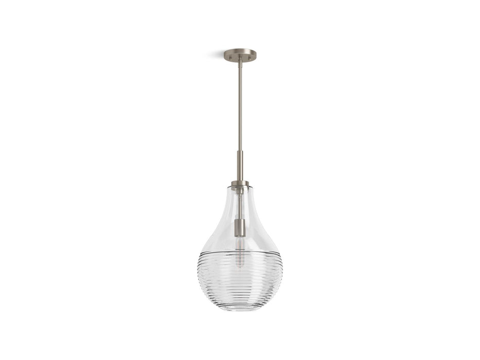 KOHLER K-42197-PE01 Simplice 12" teardrop pendant, brushed nickel