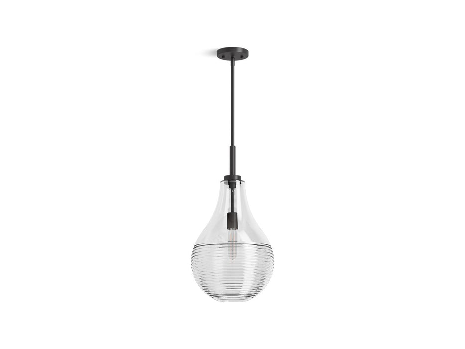 KOHLER K-42197-PE01 Simplice 12" teardrop pendant, matte black