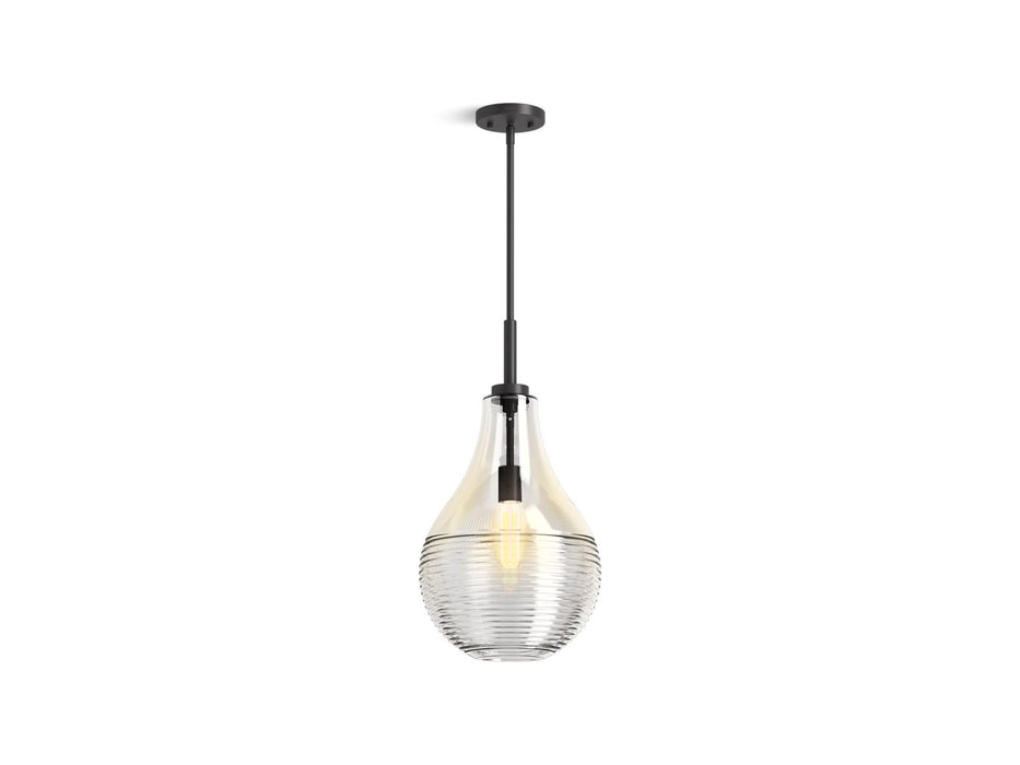 KOHLER K-42197-PE01 Simplice 12" teardrop pendant, matte black - view 2