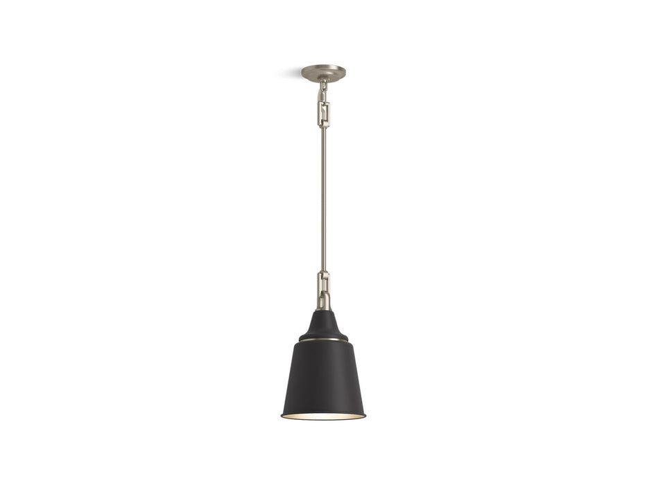 KOHLER K-42201-PE01 Varla 9" pendant, matte black with brushed nickel - view 2