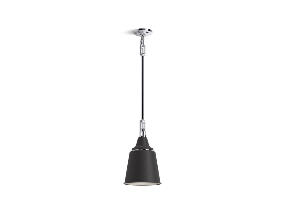 KOHLER K-42201-PE01 Varla 9" pendant, polished chrome matte black