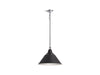 KOHLER K-42202-PE01 Varla 16" pendant, polished chrome matte black