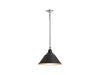 KOHLER K-42202-PE01 Varla 16" pendant, polished chrome matte black - view 2
