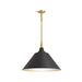 KOHLER K-42203-PE01 Varla 24" pendant, black with brass trim - view 2