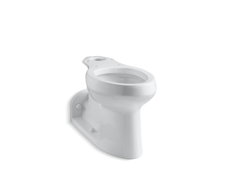 KOHLER K-4305-SS Barrington Floor-mount rear spud antimicrobial toilet bowl with skirted trapway, white
