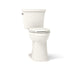 KOHLER K-43201 Kelston Tall Two-piece Elongated Toilet, 1.28 GPF, Biscuit - 3/4 view of product