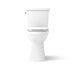 KOHLER K-43201 Kelston Tall Two-piece Elongated Toilet, 1.28 GPF, White - front view of product