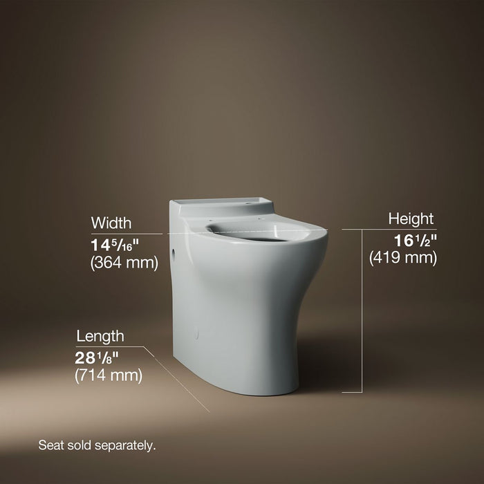 KOHLER K-4326 Persuade Elongated Toilet Bowl with Skirted Trapway, ice grey - view 3