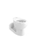 KOHLER K-4327-SS Barrington Elongated rear outlet toilet bowl with antimicrobial finish, less seat, white