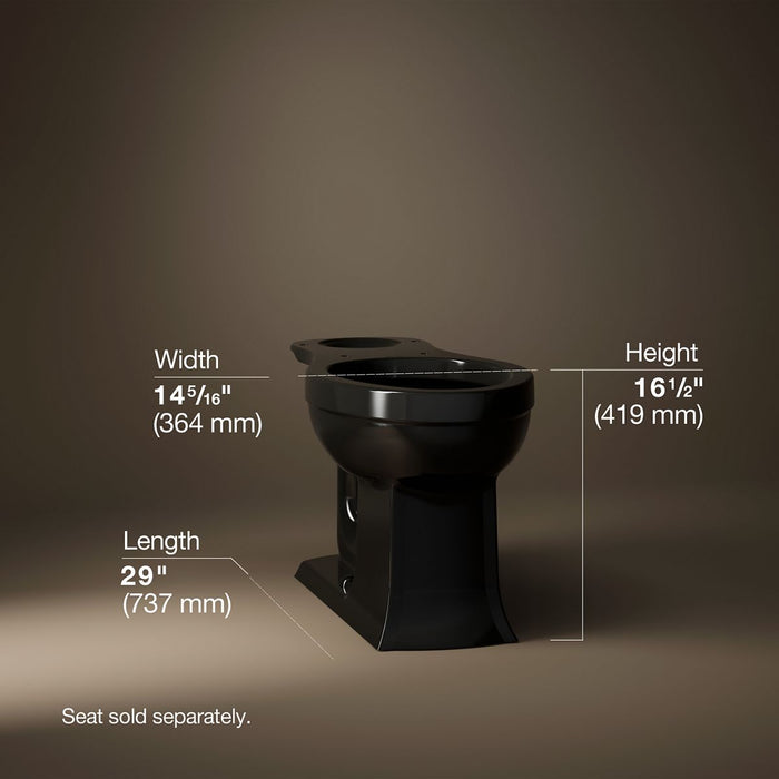 KOHLER K-4356 Archer Elongated toilet bowl, black black - view 3