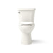 KOHLER K-43949 Highline Two-piece Elongated Toilet, 1.28 GPF, Biscuit - front view of product