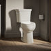 KOHLER K-43949 Highline Two-piece Elongated Toilet, 1.28 GPF, Biscuit - image focused on single product story