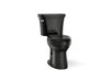 KOHLER K-43949 Highline Two-piece Elongated Toilet, 1.28 GPF, Black Black - 3/4 view of product