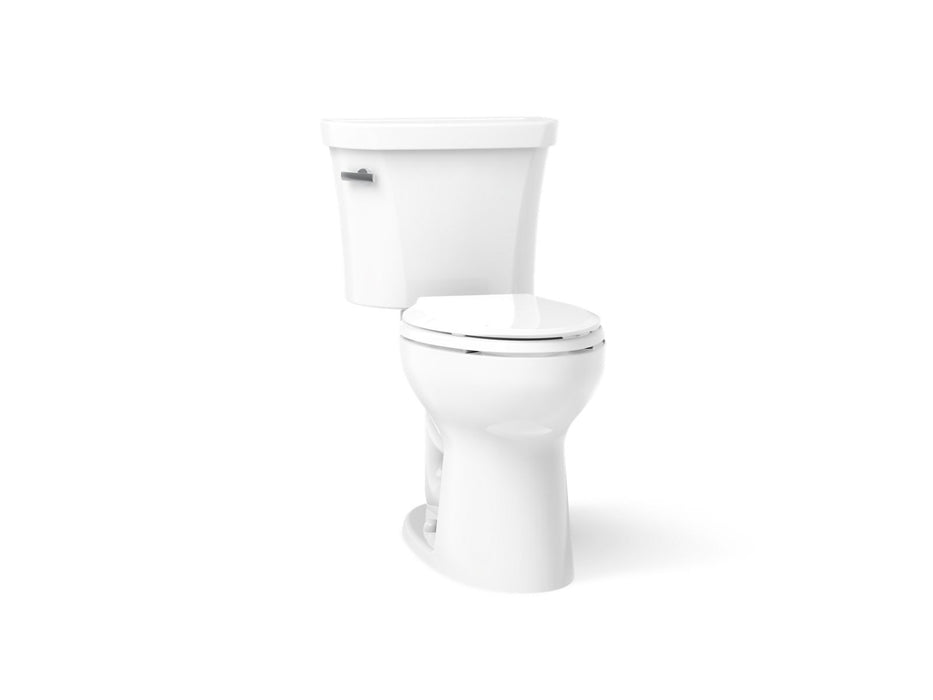 KOHLER K-43949 Highline Two-piece Elongated Toilet, 1.28 GPF, White - 3/4 view of product