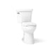 KOHLER K-43979 Highline Two-piece Elongated Toilet, 1.6 GPF, White - 3/4 view of product