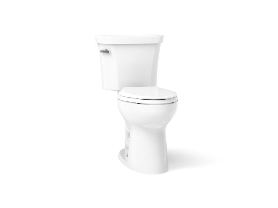 KOHLER K-43979 Highline Two-piece Elongated Toilet, 1.6 GPF, White - 3/4 view of product
