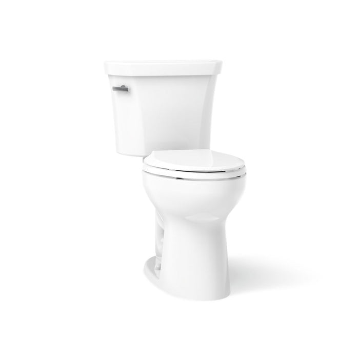 KOHLER K-43979 Highline Two-piece Elongated Toilet, 1.6 GPF, White - 3/4 view of product