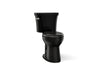 KOHLER Highline Comfort Height Two-Piece Elongated 1.28 GPF Toilet in White (K-43999-0) - Black Black