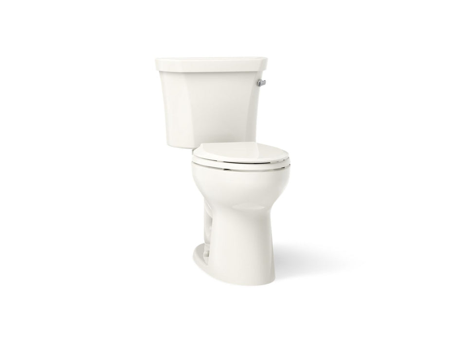 KOHLER Highline Comfort Height Two-Piece Elongated 1.28 GPF Toilet in White (K-43999-RA-0) - Biscuit