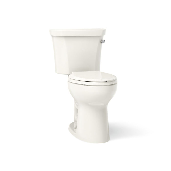 KOHLER Highline Comfort Height Two-Piece Elongated 1.28 GPF Toilet in White (K-43999-RA-0) - Biscuit