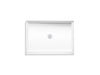 KOHLER K-44142 Stoneridge 48" x 34" alcove shower base, center drain, honed white - view 2