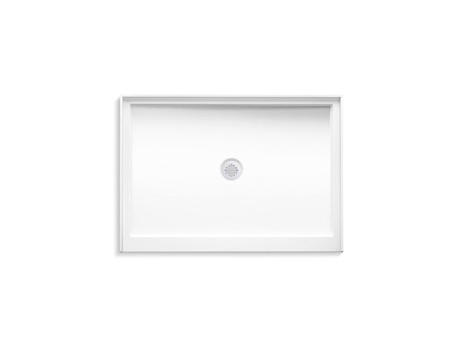 KOHLER K-44142 Stoneridge 48" x 34" alcove shower base, center drain, honed white - view 2