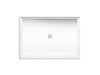 KOHLER K-44157 Stoneridge 60" x 42" alcove shower base, center drain, honed white - view 2