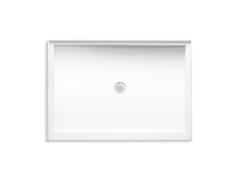 KOHLER K-44157 Stoneridge 60" x 42" alcove shower base, center drain, honed white - view 2