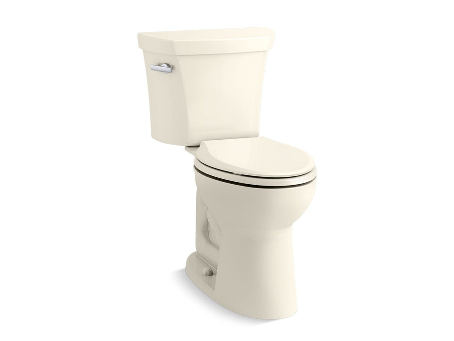 KOHLER K-44298 Highline Two-piece Elongated Toilet, 1.0 GPF, Biscuit - 3/4 view of product