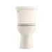 KOHLER K-44298 Highline Two-piece Elongated Toilet, 1.0 GPF, Biscuit - front view of product