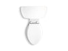 KOHLER K-44298 Highline Two-piece Elongated Toilet, 1.0 GPF, White - top view of product