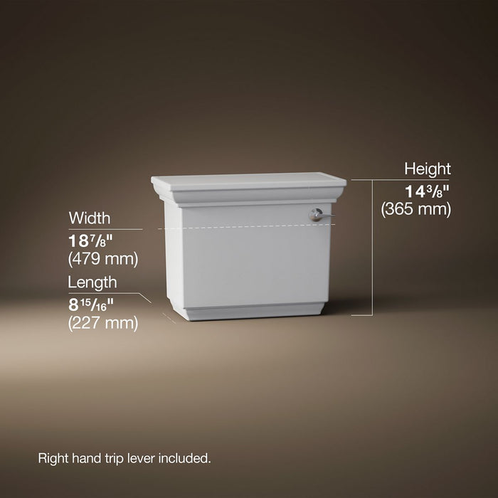 KOHLER K-4434-RA Memoirs Stately Toilet tank, 1.28 gpf, white - view 5