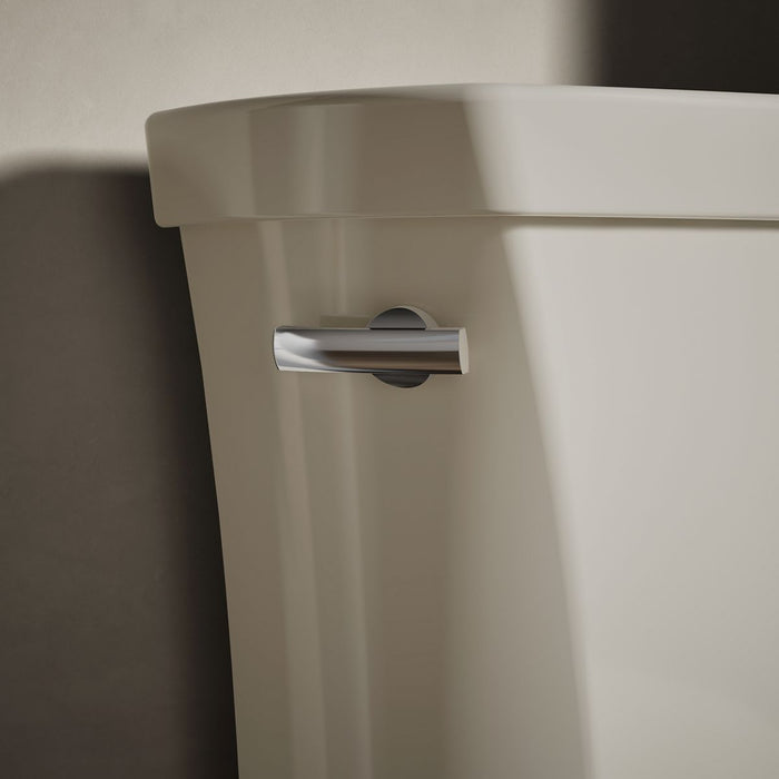 KOHLER K-44468 Highline Toilet Tank, 1.6 GPF, Biscuit - Shows close up detail of product in room
