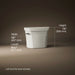 3/4 view of product with dimensions