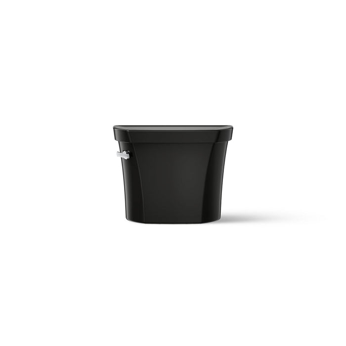 KOHLER K-44468 Highline Toilet Tank, 1.6 GPF, Black Black - front view of product