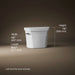 3/4 view of product with dimensions