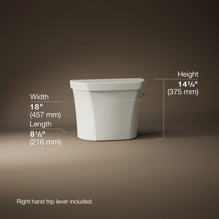 KOHLER K-4458-RA Wellworth Toilet tank, dual-flush, biscuit - view 5