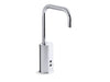 KOHLER K-45345-BA Gooseneck 0.5 gpm shelf-back commercial lavatory faucet with grid drain and lever handles, polished chrome